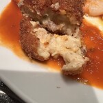グリル満天星 麻布十番 - 蟹クリームコロッケ 中身