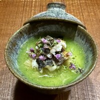 十皿 - 焼き穴子のロワイヤル　きゅうり餡