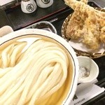 讃岐うどん 白庵 - ひやひや大620円とり天2個200円ちくわ天100円