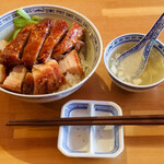 金陵 - 二種盛り丼 大盛り