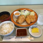 瓢亭  - ロースとんかつ　ヒレとんかつ　盛り合わせ（定食）@1,500円