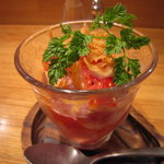 中国料理 堀内 - イチゴのシャーベット　唐辛子風味！
