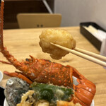 かねかつ食堂 - 伊勢海老と鮑の天丼