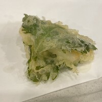 天ぷら わかやま - 烏賊は大葉と