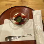 天ぷらふく西 禅と匠 - いちごとレアチーズクリーム