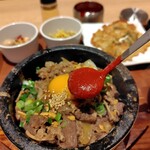韓美膳 - 料理写真:平日限定 ガーリック牛カルビ＆冷麺セット1848円