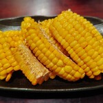 手打ちそばふじ - トウモロコシの唐揚げ