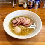 自家製麺 公園前 - 塩らぁめん味玉入り、チャーシュー増し
