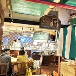 マーケットレストランAGIO - 厨房の中には、こんなにたくさんのシェフが、それぞれ腕をきそい合ってるかのように、、、また厨房の中まで客席から見渡せるのがすごいなぁと。