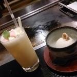 ほり川 - ほぼろ特製ミックスジュース、酒粕アイス＠ほり川（2014年8月21日）