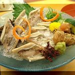 日本料理 鯛 - 太刀魚の焼霜