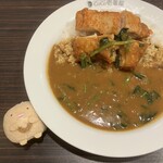 CoCo壱番屋 - 料理写真:パリパリチキンカレー+ほうれん草トッピング。