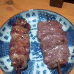 串焼とこころ 克 - 左:ハツ元 右:カシラ