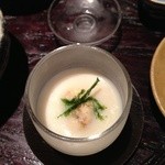 天ぷら 元吉 - じゃがいもの冷製スープ Ｈ26.8 小さいコロッケ入り