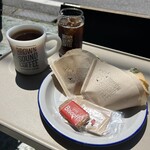 ブラウンサウンドコーヒー - イラストが嬉しすぎてパニーニ本体をしっかり写真撮影するのを忘れてました。