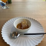 megui Innovative Restaurant - 新玉ねぎと高エビのフラン