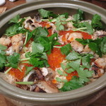 二代豊国 - 【食事】　鱧と松茸土鍋炊き込み御飯