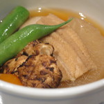 二代豊国 - 【煮物】　穴子と松茸炊き合わせ