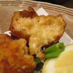 二代豊国 - 揚げた松茸もいいけど、このカニクリームコロッケが美味しくて。