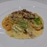 リストランテ ラ ソリア - 自家製パンチェッタと春キャベツのカルボナーラ（2025.4）