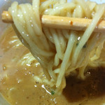 ラーメン海鳴 - つけ麺（麺持ち上げ）_2014年8