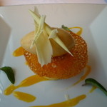 レストラン・ジョルジュマルソー - 【爽やかな柑橘にメープルが香るアイスクリームを添えて、ライムとマンゴーのソース】