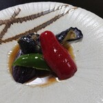 さかや - なすとピーマンの揚げ浸し♪きれい