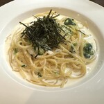 ターブル・ヒロヤ - 料理写真:明太子とブロッコリー、ほうれん草のクリームパスタ