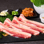 サムギョプサルセット（国産厚切り豚バラ）1人前