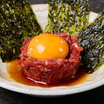 のり巻きユッケ風