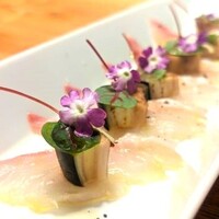水茄子と鮮魚のカルパッチョ