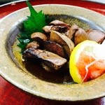 蕎麦と鴨料理 心斎橋 宗平 - 鴨もつ炙りぽん酢♫