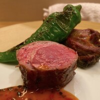 銀座 大石 - 仔羊の網脂焼きと香草焼き