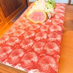 小料理と鍋 由乃 - 牛タンしゃぶしゃぶ