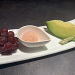 西中州焼肉 きらく - 季節のシャーベット