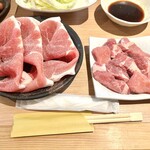 はったや - 紀州岩清水豚のカルビ＆肩ロース