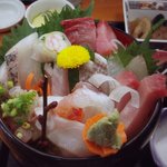 2010.01メダイ、カニ、ブリ、カワハギ、タイ、ヒラメ、タタキ、イカ、甘エビ、タコ、メジマグロ中トロ