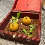 しまなみふれんち Murakami - 宝箱を開けて入っていたのは、こちらのオレンジに模した、フォアグラ。