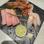 和牛料理 蓮 - 刺身盛り合わせ