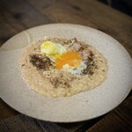 東京基地 - ■リゾット温玉乗せカルボナーラ ¥1,200