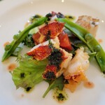 REGA BOSCO - オマール海老と帆立のグリル フルーツトマトサラダ仕立て