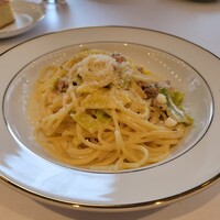 REGA BOSCO - 有機キャベツとサルシッチャのクリームトマトスパゲッティ