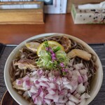 そば処 花いずみ - レモン肉そば