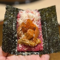 銀座 ちかみつ 並木通り - ユッケドッグ