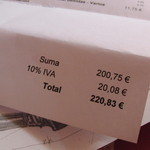 Arzak - お会計・・さすが