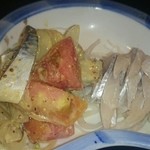 秀 - 太刀魚の刺身とトロサバのマリネ