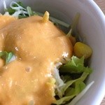 Indian Restaurant D SAGARMATHA - 20140830 サガルマータ ★ランチセット （マトンカレー辛口）（800円）★ ドレッシングは、自家製(^-^)/