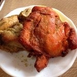 Indian Restaurant D SAGARMATHA - 20140830 サガルマータ ★レディースセット （チキン中辛・海老中辛）（1050円）★タンドリーチキン、マライティッカ