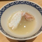 すし 良月 - 毛ガニのしゃぶしゃぶ