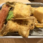 とっつぁん - 天ぷら(とうふ・ウインナー・れんこん・ししとう・エリンギ・かぼちゃ・穴子)